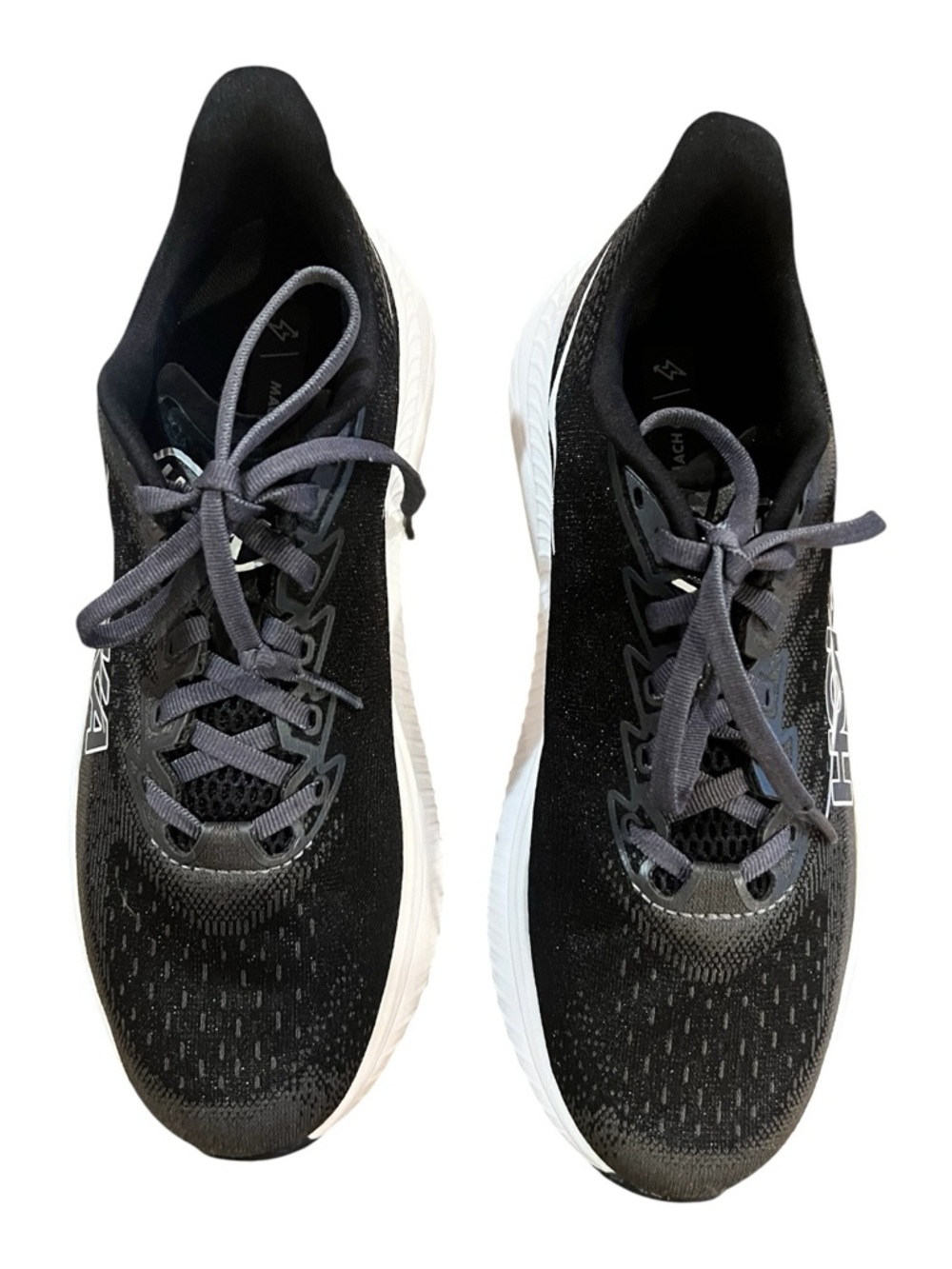 Hoka One One Mach 6 Running Shoes Black White Women’s 8.5 EU 40 2/3 - Picture 4 of 10